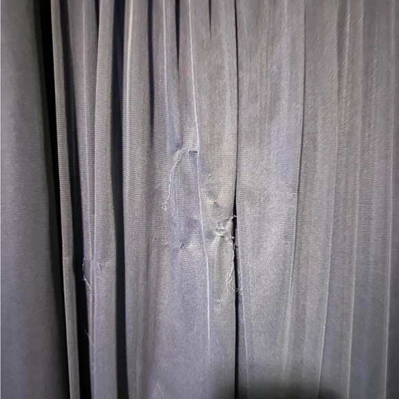 Blondie Nites Navy and Silver Grecian-Style Prom Dress - Picture 4 of 4